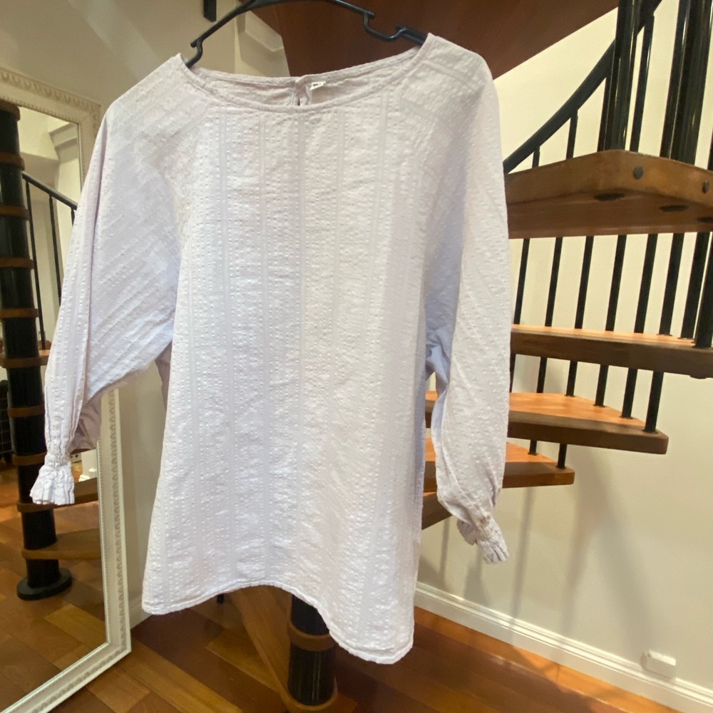 Uniqlo Textured White Blouse